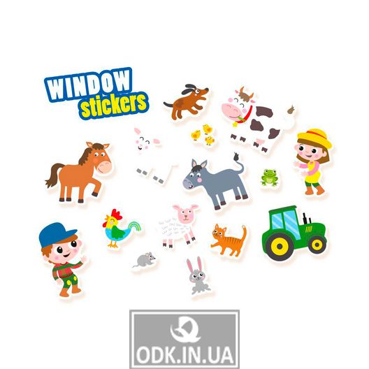 A set of stickers on the windows - Fun Farm