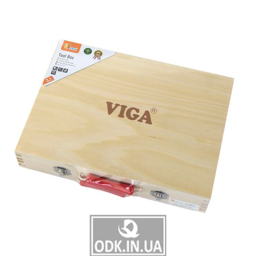 Деревянный игровой набор Viga Toys Чемоданчик с инструментами, 10 шт. (50387)