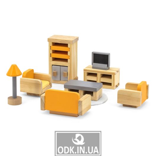 Wooden furniture for dolls Viga Toys PolarB Living Room (44037)
