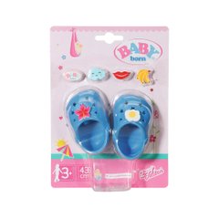 Обувь для куклы BABY born - Праздничные сандалии со значками (голубые)