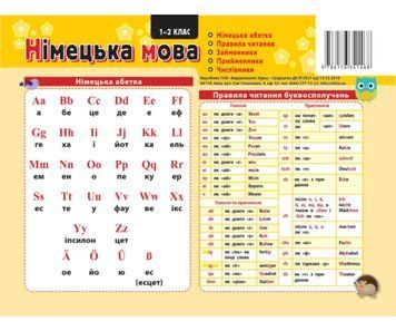 Набір таблиць до основних розділів граматичного матеріалу (учнівський, мова німецька)