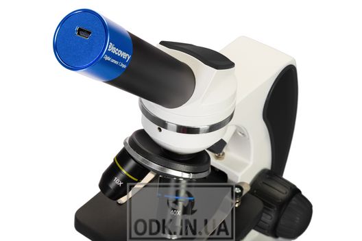 Digital microscope Discovery Pico Polar with a book