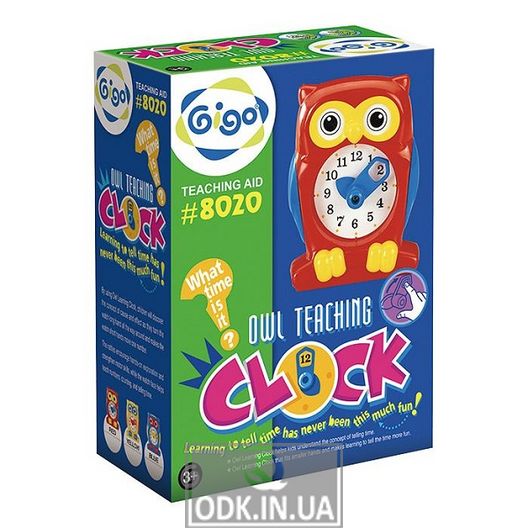 Навчальний годинник Gigo Сова, синій (8020)