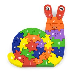 Wooden puzzle Viga Toys Snail by letters (55252)