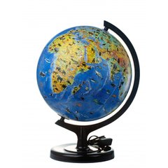 Globe General geographical with animals with illumination of 320 mm (4820114952707)