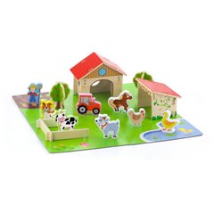 Wooden game set Viga Toys Farm, 30 el. (50540)