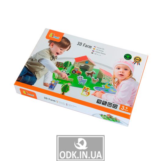 Дерев'яний ігровий набір Viga Toys Ферма, 30 ел. (50540)