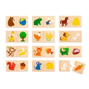Логічний пазл Viga Toys Що їдять звірятка, 24 ел. (51607)