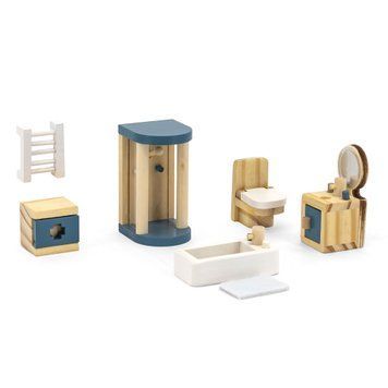 Дерев'яні меблі для ляльок Viga Toys PolarB Ванна кімната (44039)