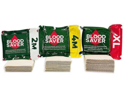 Бинт гемостатичний BLOOD SAVER 7.5см&times;300см XL для зупинки кровотечі