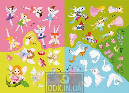 The first developmental stickers. Fairies and princesses. 60 stickers