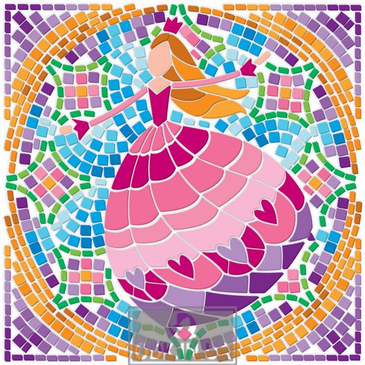 Set for a sticker mosaic of 4M (3 in assorted fairy / mermaid / princess) (00-04565)