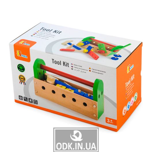 Деревянный игровой набор Viga Toys Ящик с инструментами (50494)