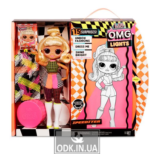 Игровой набор с куклой LOL Surprise! серии OMG Lights – Леди Гонщик