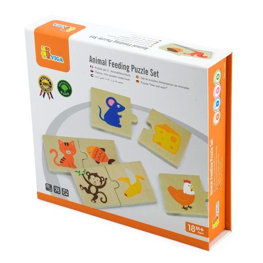 Логічний пазл Viga Toys Що їдять звірятка, 24 ел. (51607)