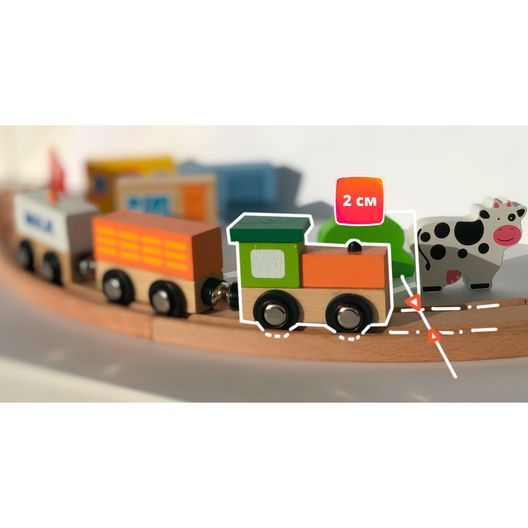 Дерев'яна залізниця Viga Toys 19 ел. (51615)