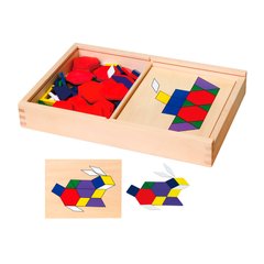 Geometric mosaic Viga Toys wooden with patterns (50029)