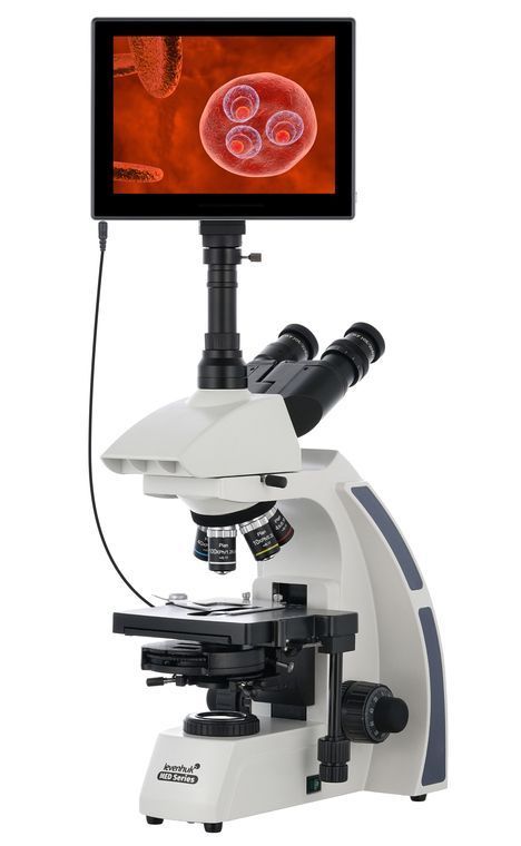 Мікроскоп цифровий Levenhuk MED D45T LCD, тринокулярний