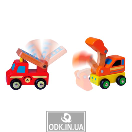 Set of toy cars Viga Toys Special transport, 6 pcs. (59621)