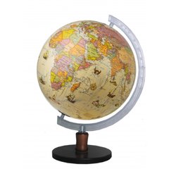 Globe Political antique without backlight 320 mm on a wooden stand (4820114954541)