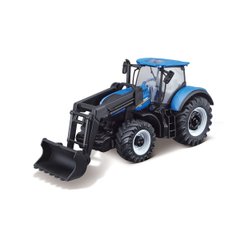 Farm car model - NEW HOLLAND T7.315 tractor with wheel loader (blue, 1:32)