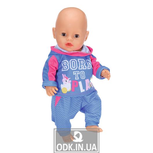 Set of clothes for a doll BABY born - Sports suit (block)