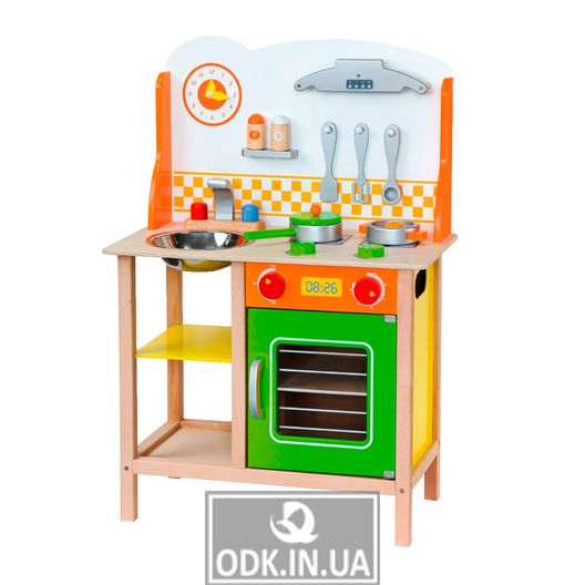 Children's kitchen Viga Toys from a tree with ware (50957)