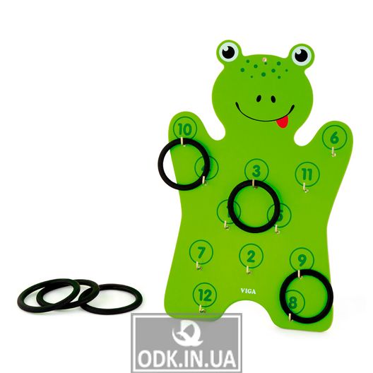 Game set Viga Toys Frog with rings (50661)