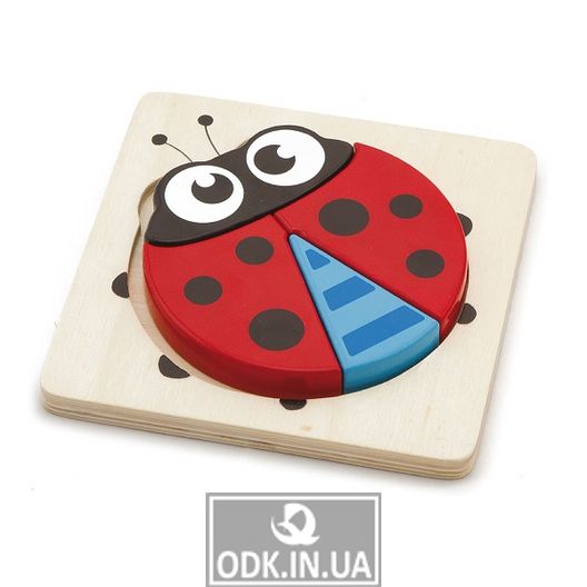 Wooden mini-puzzle Viga Toys Ladybug ladybug (50168)
