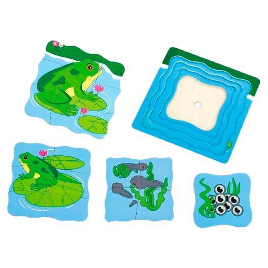 Дерев'яний багатошаровий пазл Viga Toys Жабка (59516VG)