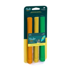 Set of rods for 3D-pen 3Doodler Start - Mix (75 pcs: orange, yellow, green)