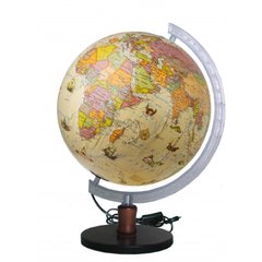 Globe Political antique with illumination 320 mm on a wooden stand (4820114954534)