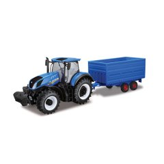 Farm Series Car Model - New Holland Tractor With Trailer