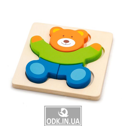 Wooden mini-puzzle Viga Toys Teddy Bear (50169)