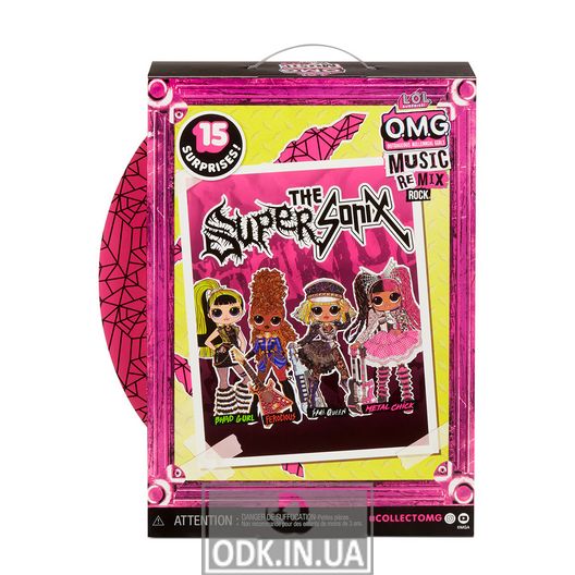 Game set with LOL Surprise doll! OMG Remix Rock Series - Lady Metal