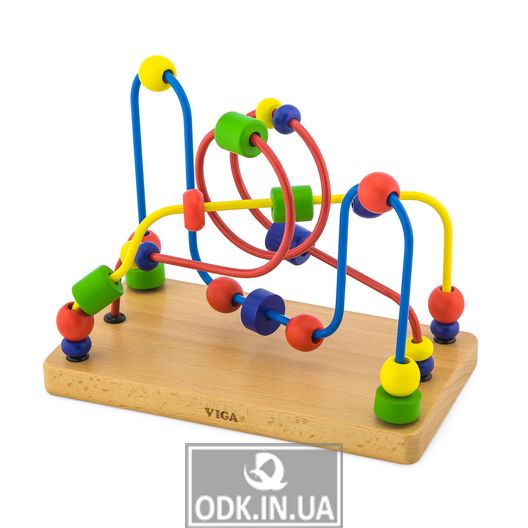 Wooden Maze Viga Toys Colored Beads (56256)