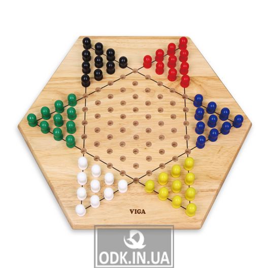 Деревянная настольная игра Viga Toys Китайские шашки (56143)