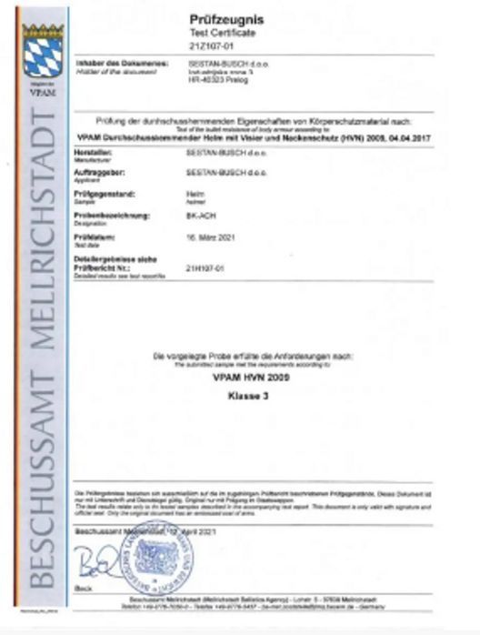 Шолом Sestan-Busch Helmet BK-ACH-HC. Олива. (S-XL) (00000002056)