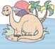 The best water coloring. Dinosaurs